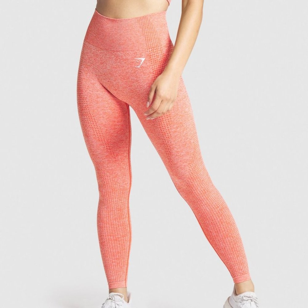 Gymshark Vital Seamless Orange Marl Leggings